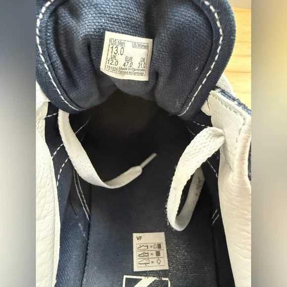 Vans Old Skool Navy Logo Checker Print Sneakers | Men’s Size 13 - Picture 6 of 11